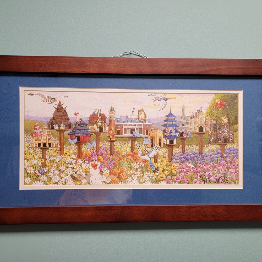 Colorful Framed Disney Birds Art Print